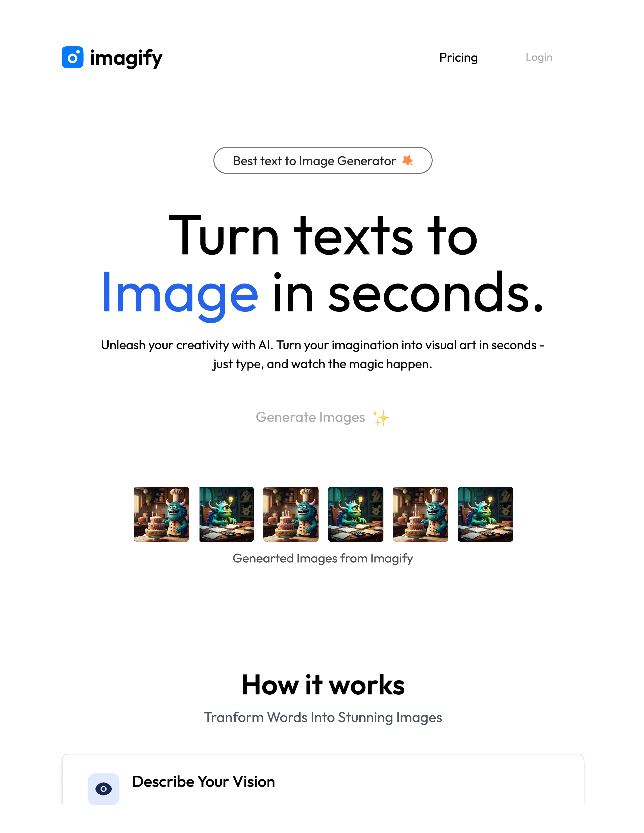 Imagify - Text to Image AI SAAS App