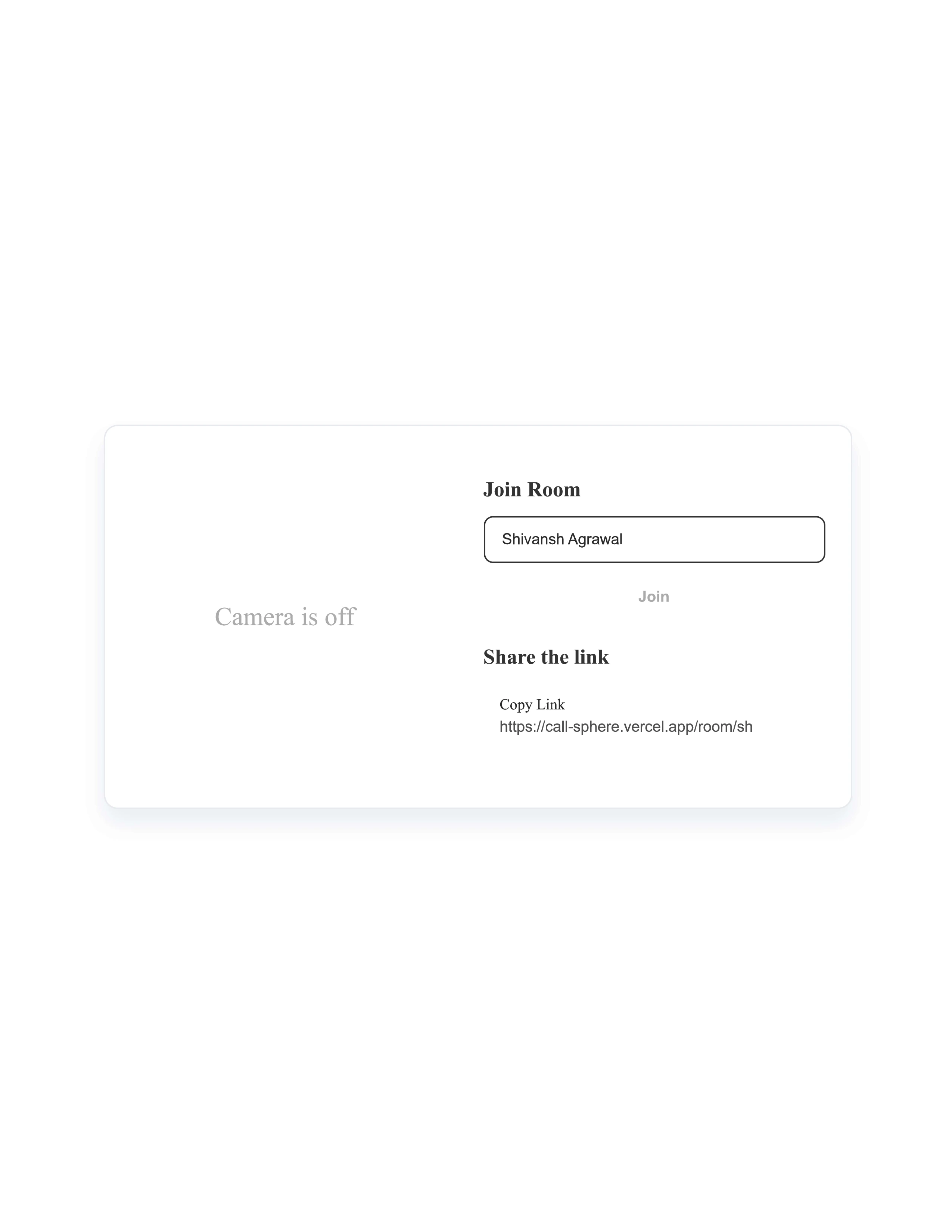 Call Sphere - Video Confercing App